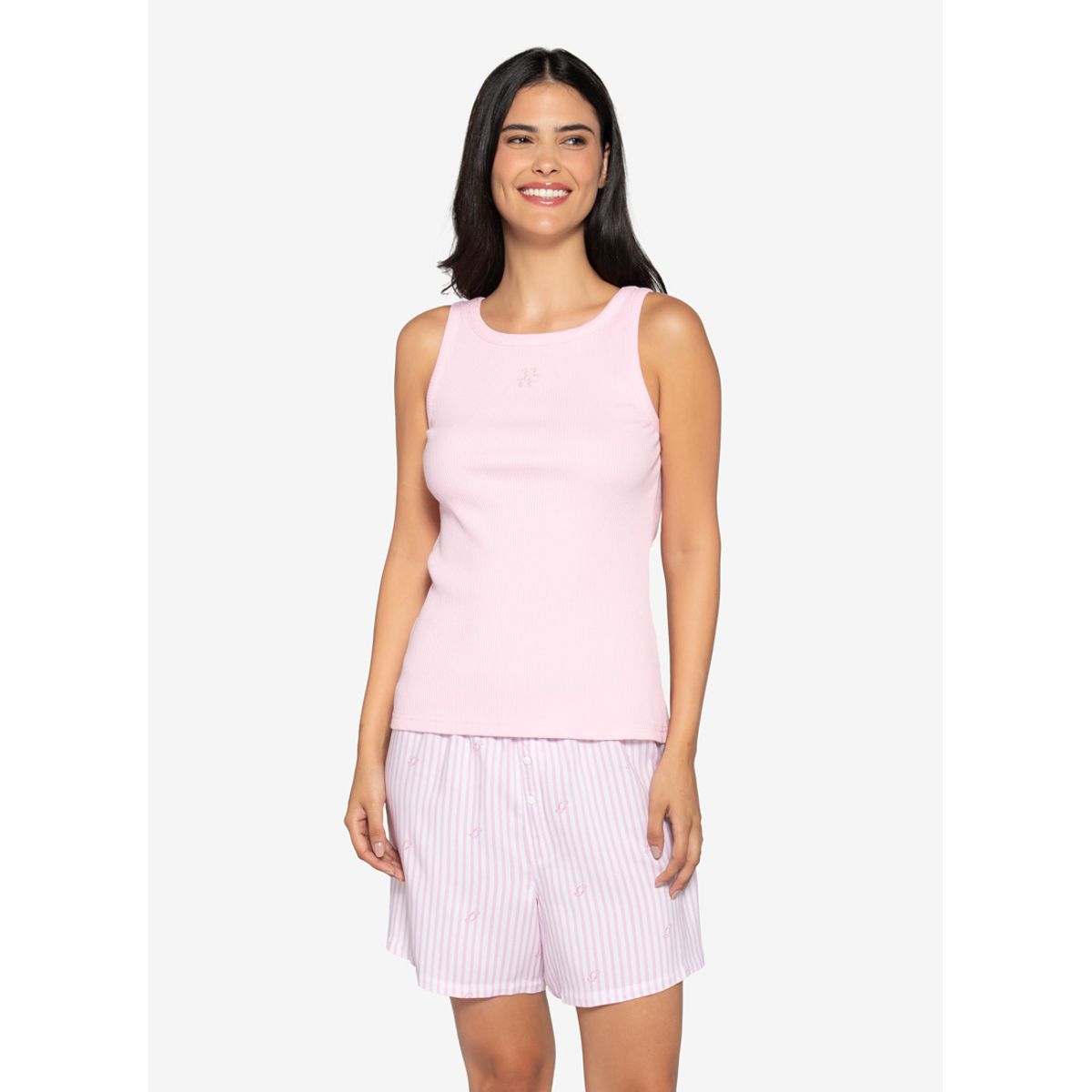 LADY GENNY - Pijama Short Algodón Y Viscosa