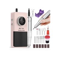 Kit Pulidor De Uñas Esmeril Drill Portátil 45000 Rpm+brocha