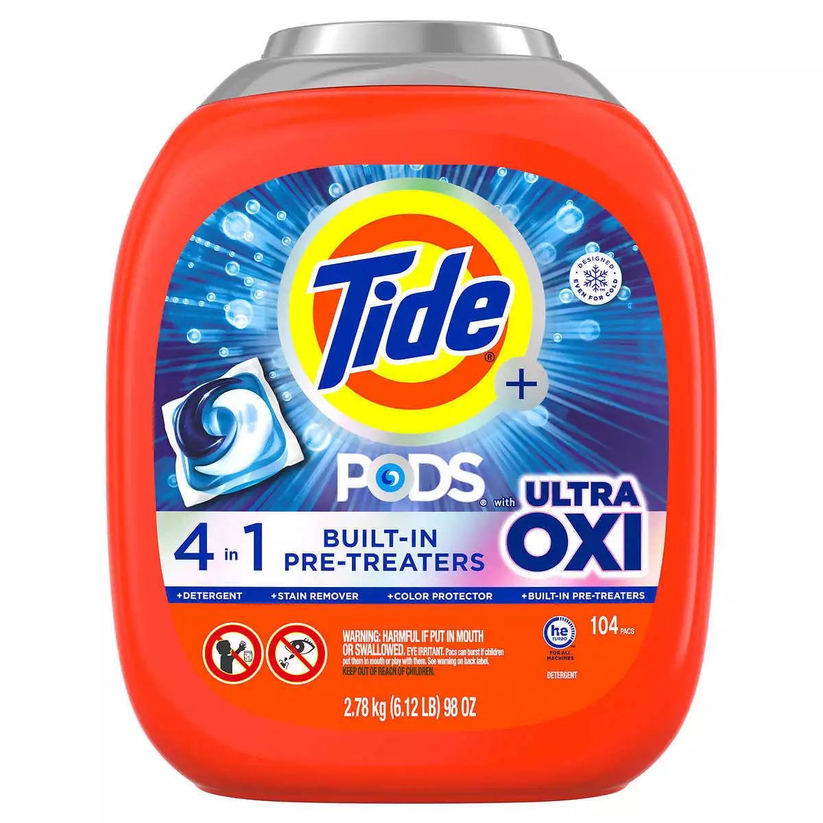 TIDE - Detergente en Cápsulas con Ultra Oxi Tide 2.78 kg