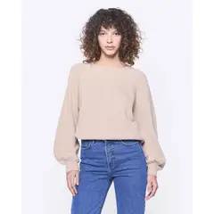 AMEN LEATHER - Chaleco Sol Baby Alpaca Beige