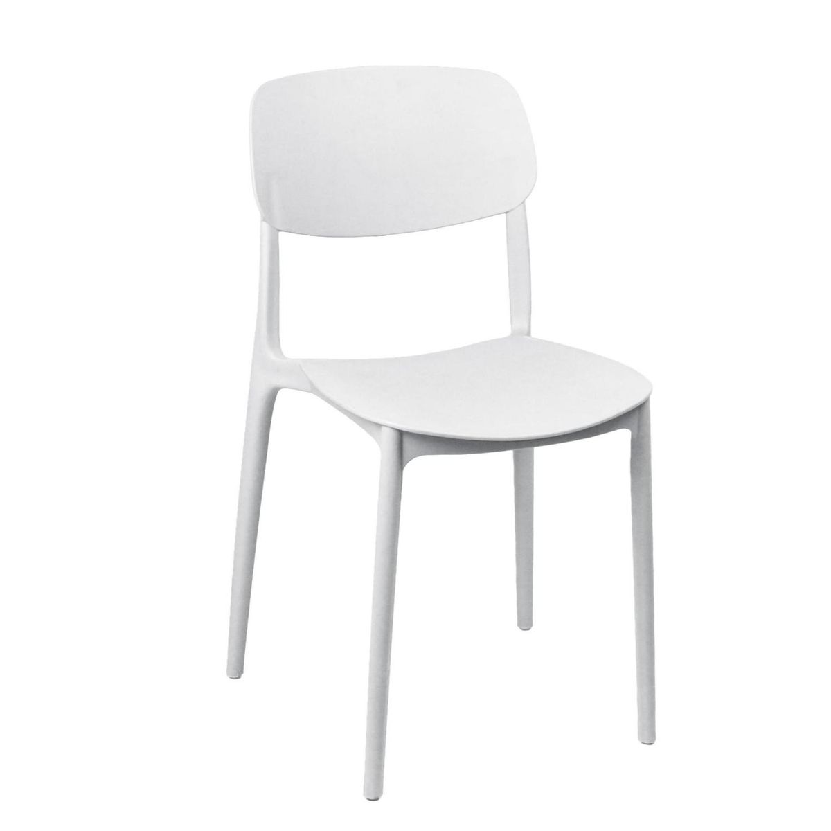 ESCANDINAVIA - Silla Plástico Apilable Deco Estocolmo Blanca Escandinavia