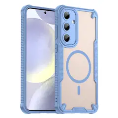 GENERICO - Funda Reforza Carga Magnética Para Samsung Galaxy S24 y S25 Azul Claro