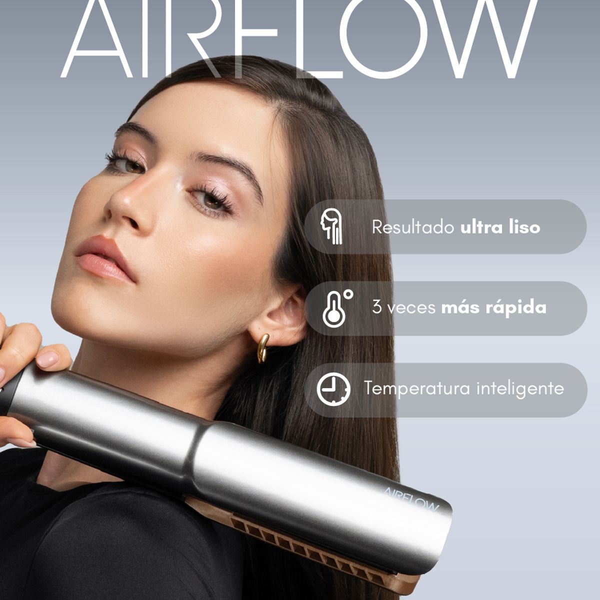 REBEL - Secador y Alisador Airflow Gris