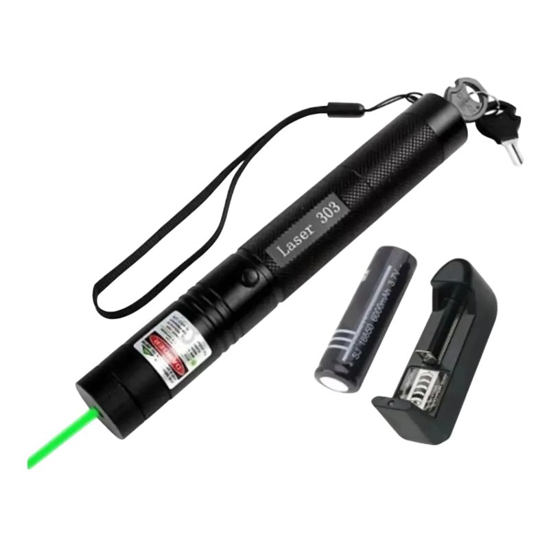 GENERICO - Puntero Laser Verde Astronómico Batería Mw + Llave