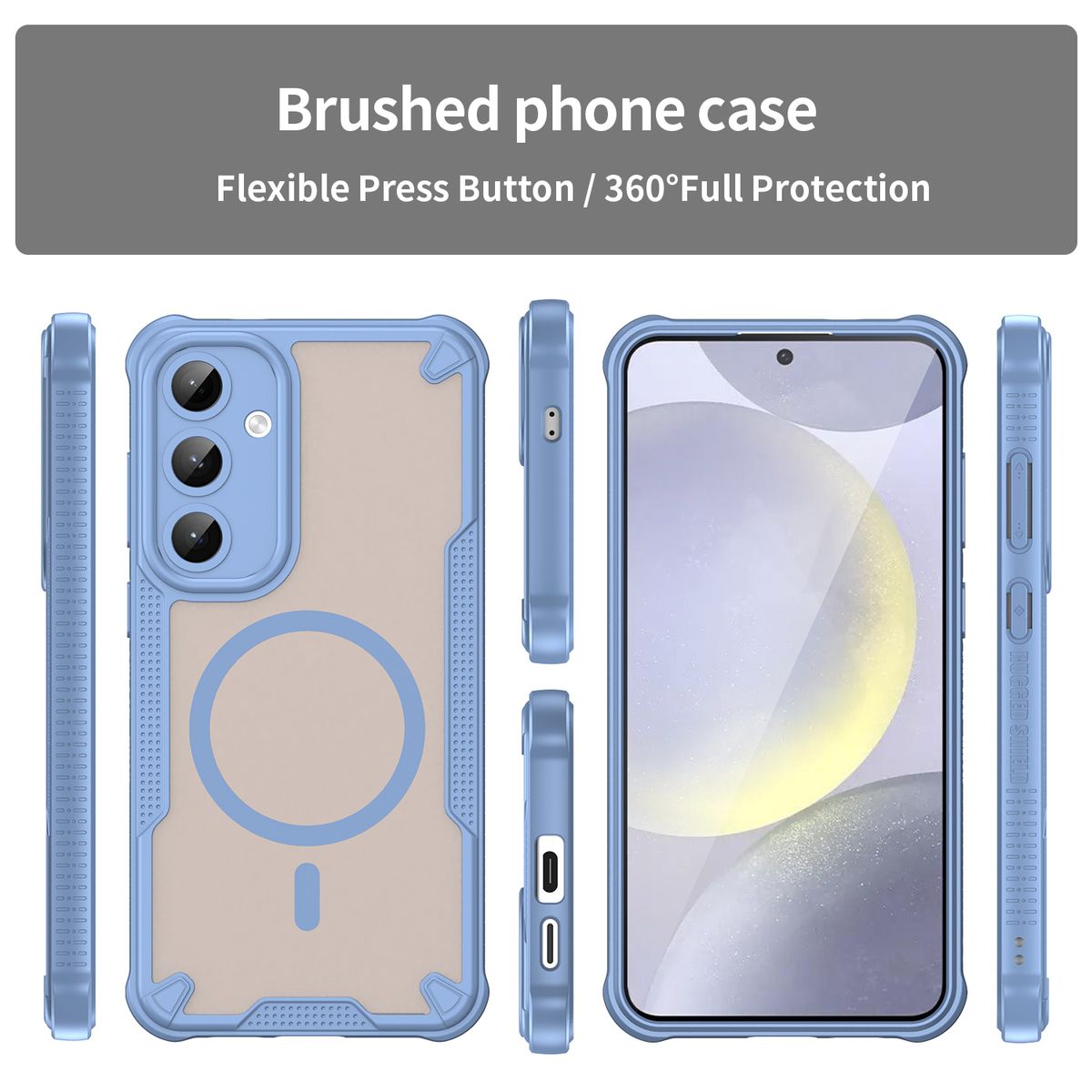GENERICO - Funda Reforza Carga Magnética Para Samsung S24 Plus y S25 Plus Azul