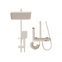 Ducha Columna Moderna 4 Funciones Llave Botones Digital BLANCO