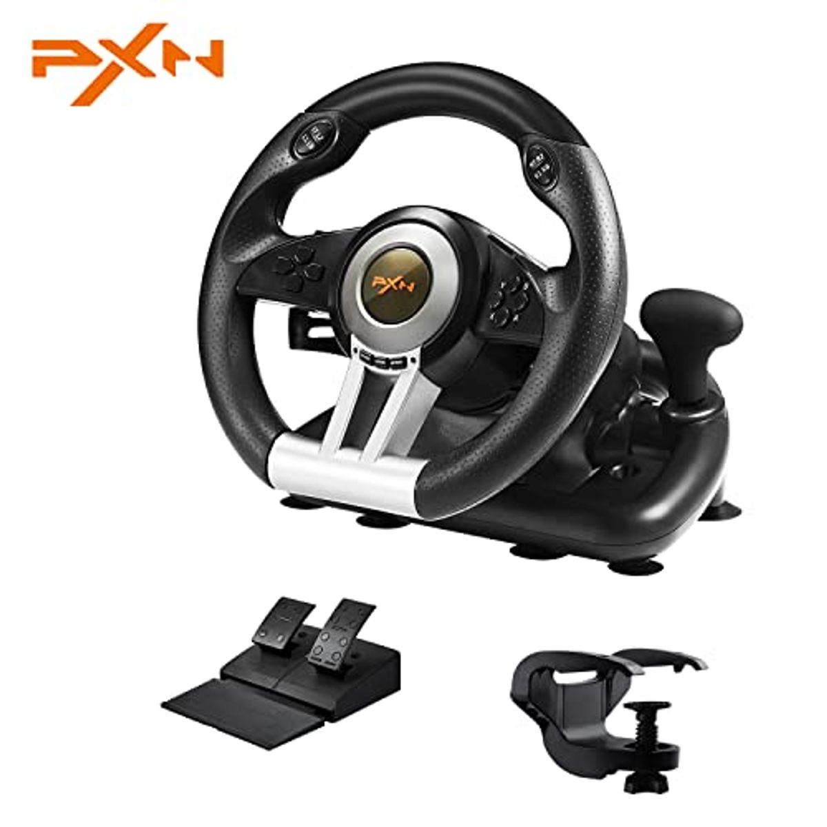 MOVI - VOLANTE GAMER SIMULADOR CON PEDALES PARA PC PS3 PS4 X-SERIES XLS SWITCH