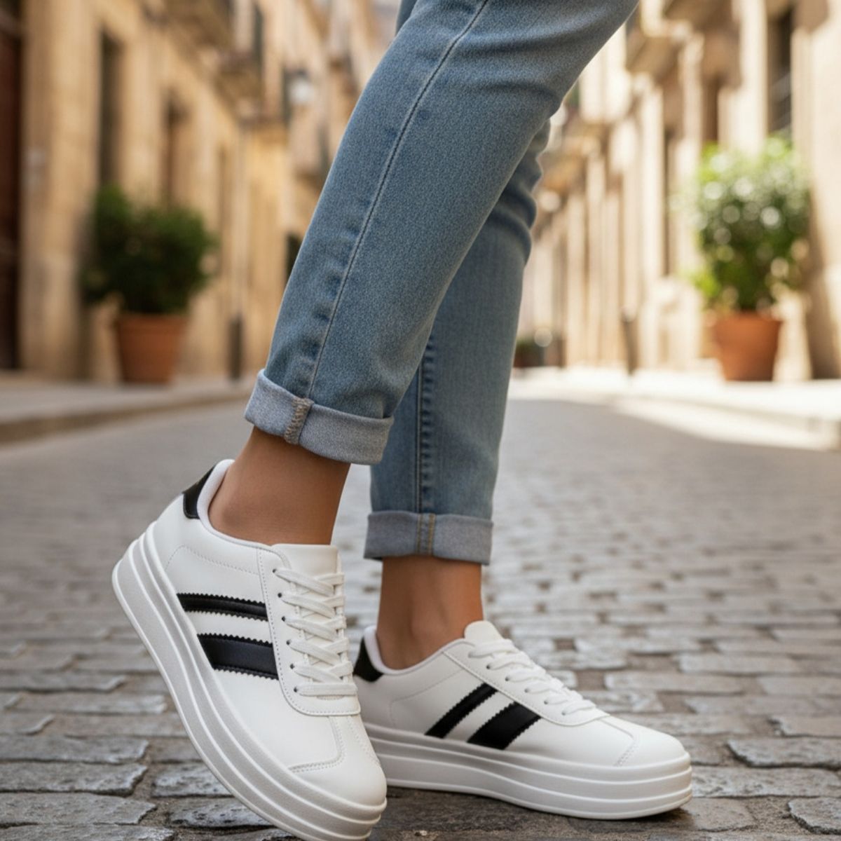 SNOOPY - Zapatillas Casuales  Blancas  Mujer M495