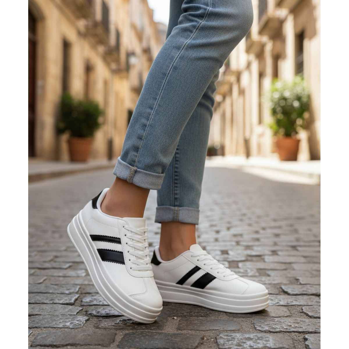 SNOOPY - Zapatillas Casuales  Blancas  Mujer M495