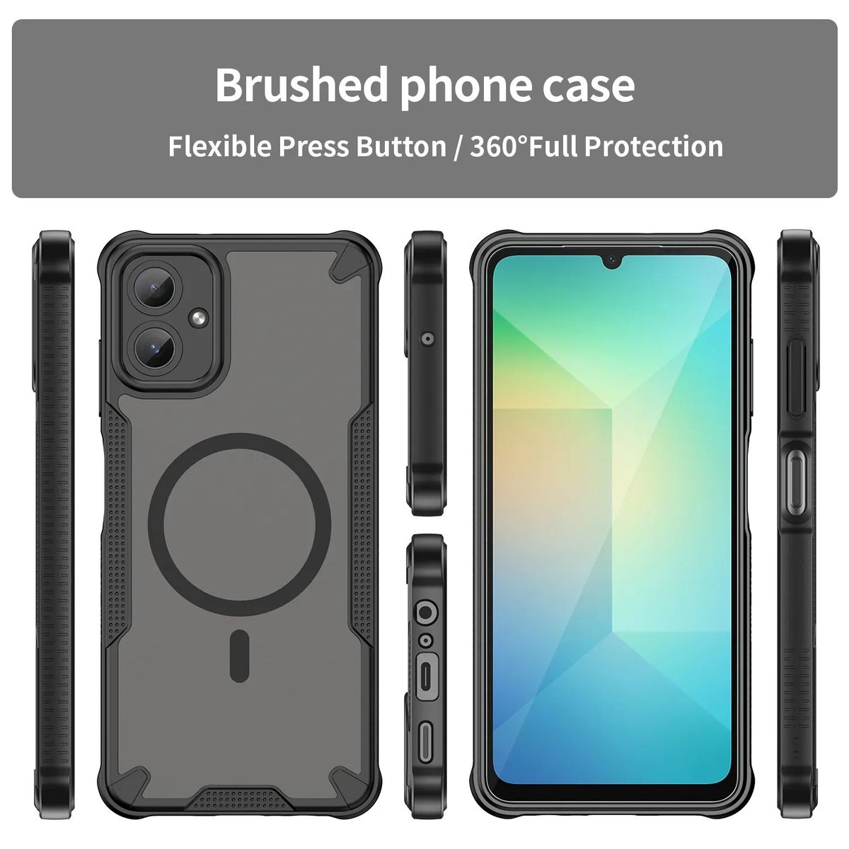 GENERICO - Funda Reforza Carga Magnética Para Samsung Galaxy A06 5G - Negro