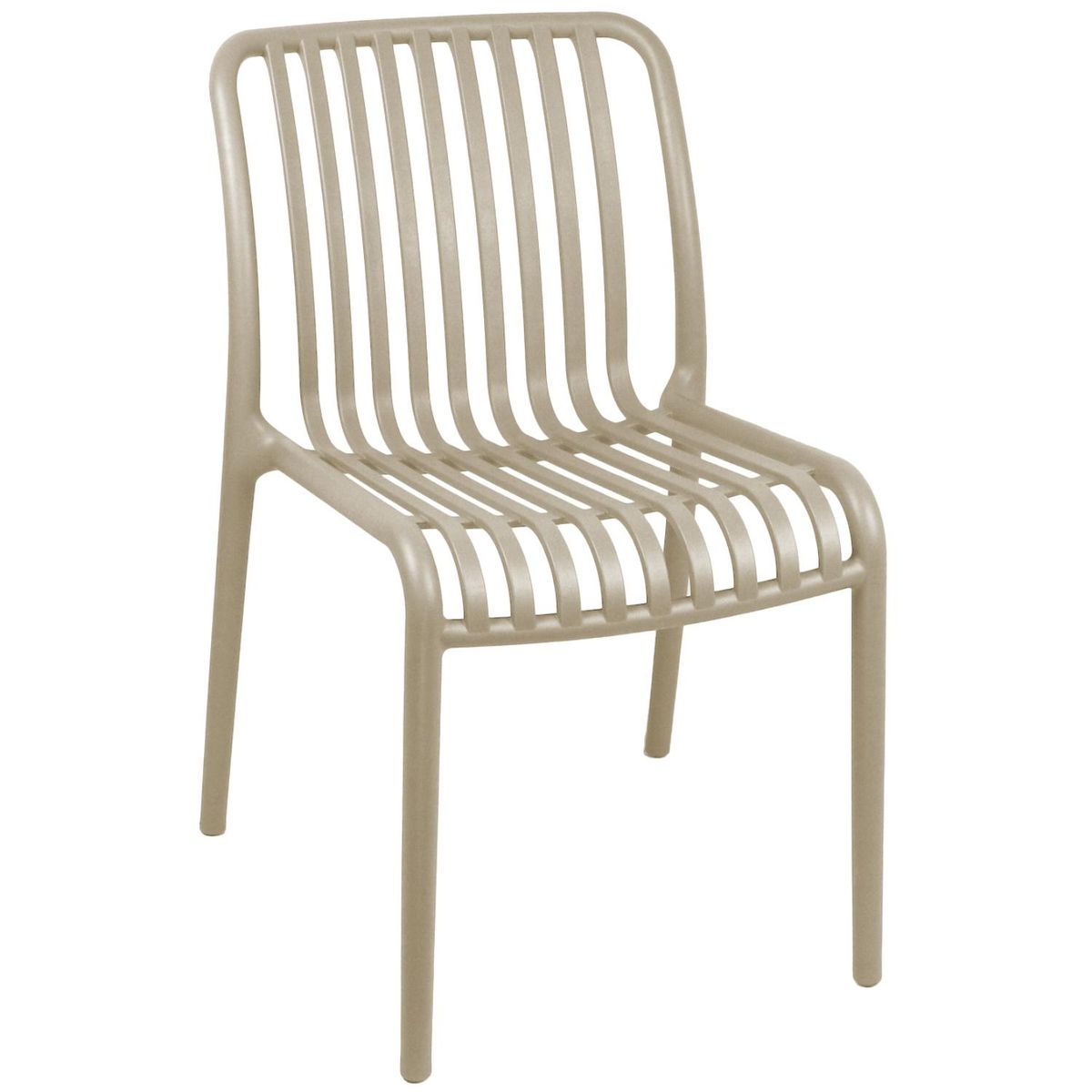 ESCANDINAVIA - Silla Plástico Apilable Deco Bremen Beige Escandinavia