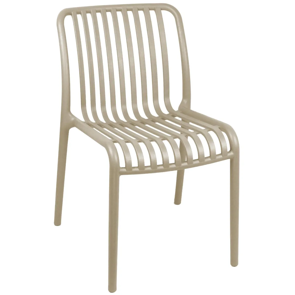ESCANDINAVIA - Silla Plástico Apilable Deco Bremen Beige Escandinavia