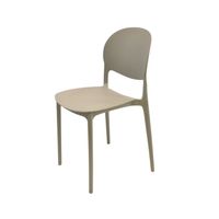 Silla Plástico Apilable Deco Berlín Beige