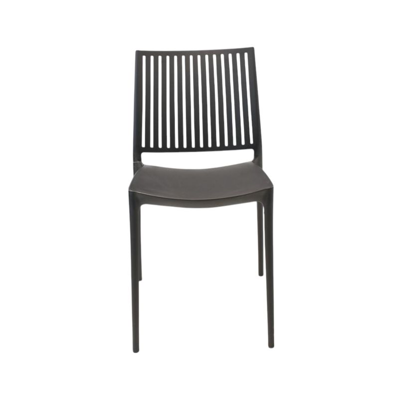 ESCANDINAVIA - Silla Plástico Apilable Deco Noruega Negro Escandinavia