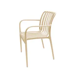 ESCANDINAVIA - Silla Plástico Apilable Deco Bonn Beige