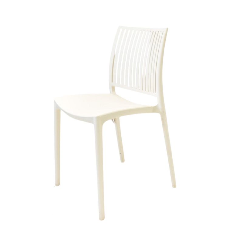 Silla Plastico Apilable Deco Noruega Blanca