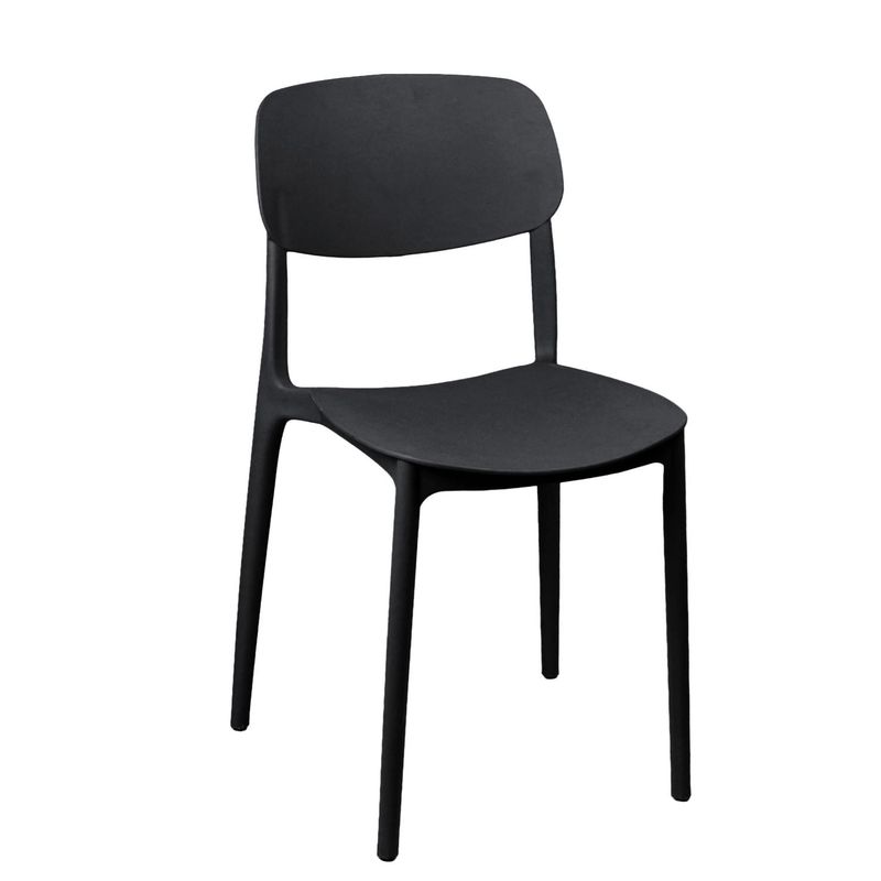 ESCANDINAVIA - Silla Plástico Apilable Deco Estocolmo Negro Escandinavia