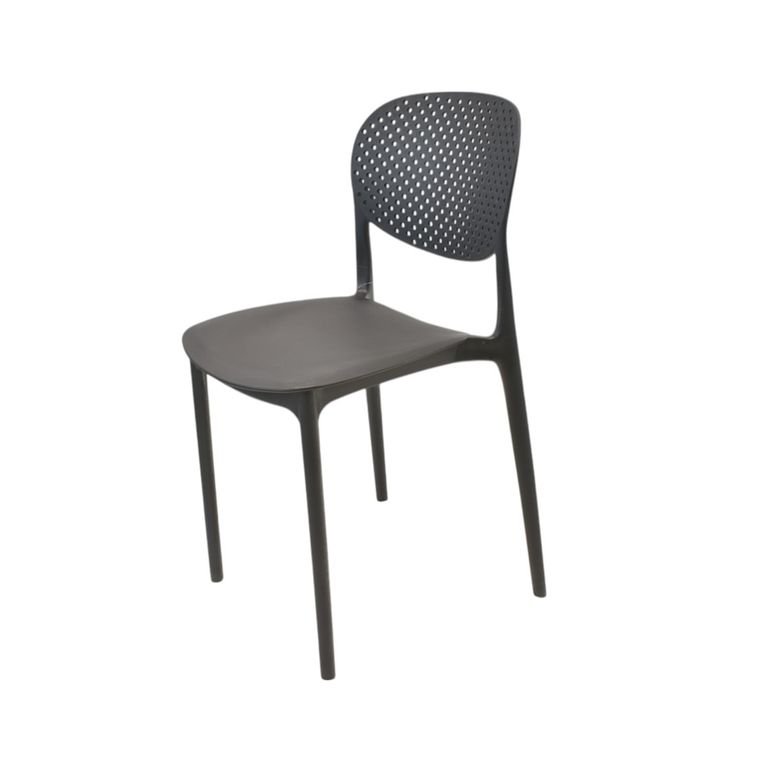 Silla Plastico Apilable Deco Hamburg Negra