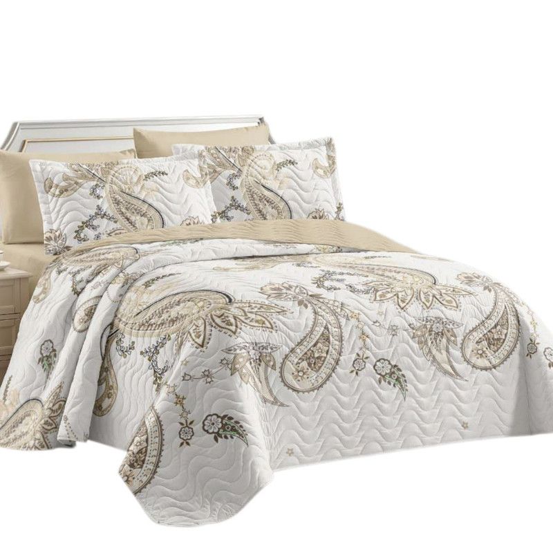 GENERICO - Cubrecama Quilt De Verano 2 Plazas + 2 Funda Medida 230x250cm Cobertor