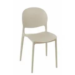 ESCANDINAVIA - Silla Plástico Apilable Deco Sevilla Beige