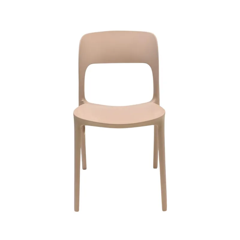 ESCANDINAVIA - Silla Plástico Apilable Deco Nuremberg Beige Escandinavia