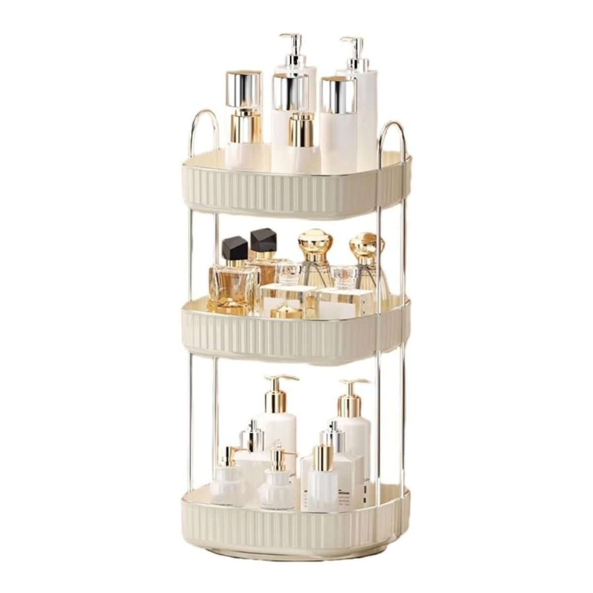 GENERICO - Organizador de Maquillaje 3 Niveles giratorio 360º