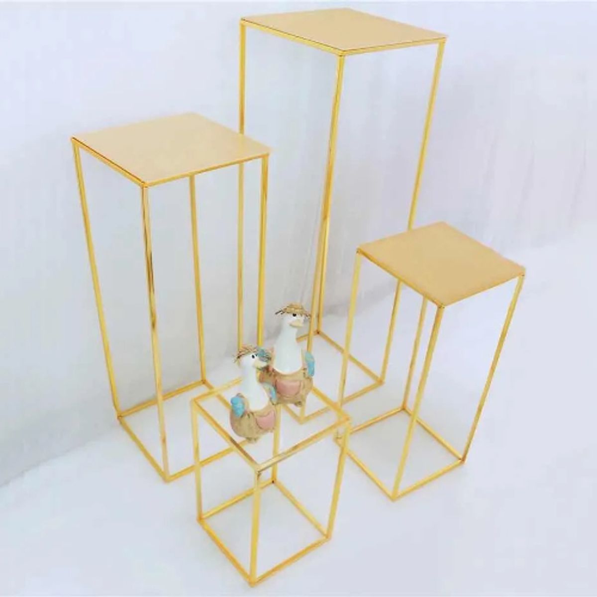 GENERICO - Mesas Candy Bar Decoracion 4 Pzs Estructura Metalicas