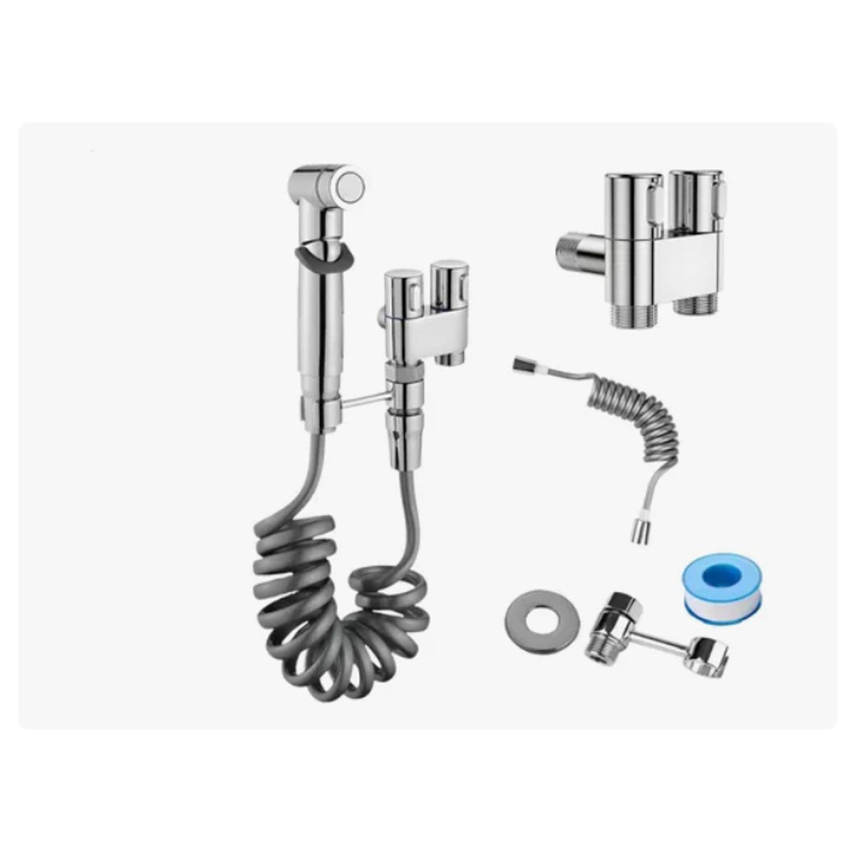 GENERICO - Ducha Bidet Arabe Acero Inoxidable Baño Wc Inodoro Vida Plateado