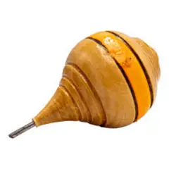 GENERICO - Pack 12 Trompos De Madera N°5 - Juego Tradicional Chileno Fiesta Patrias