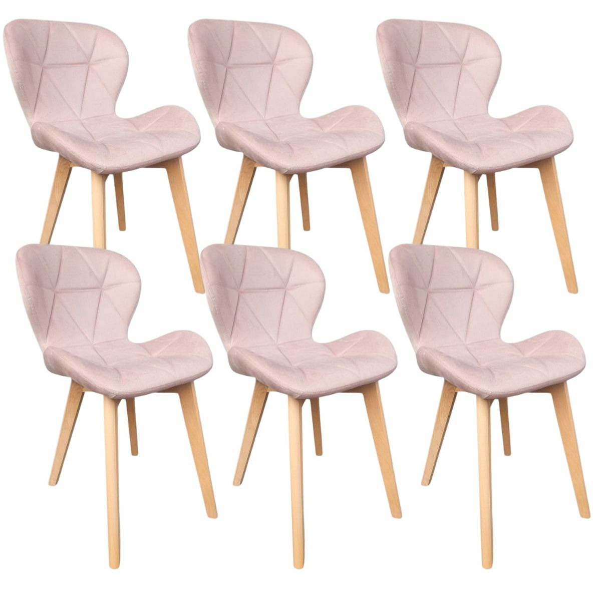 CORI CORI - Pack 6 Sillas Mariposa Velvet Rosa