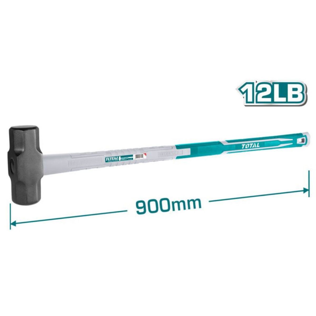 TOTAL TOOLS - Combo Martillo Mazo Mango Fibra De Vidrio 12lbs