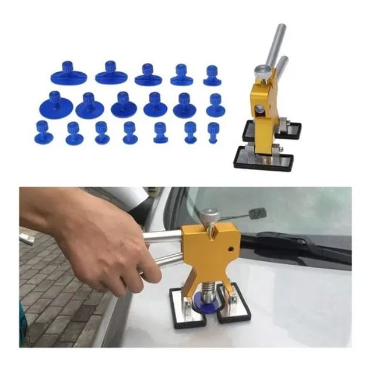 GENERICO - Kit Saca Abolladuras Desabollador De Auto Herramienta Autos