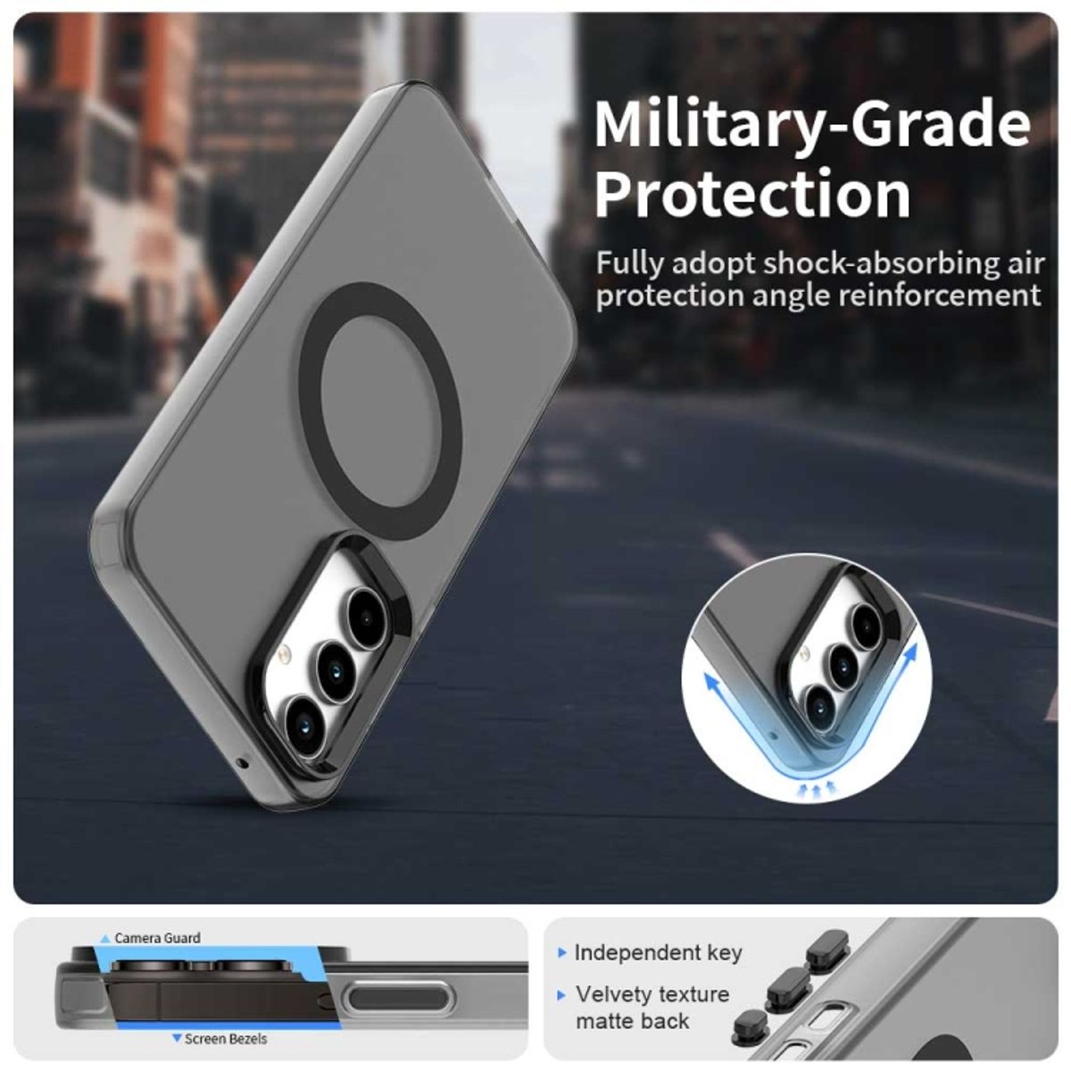 GENERICO - Carcasa para Samsung S24 FE Compatible Carga Magnética Mate - Celeste