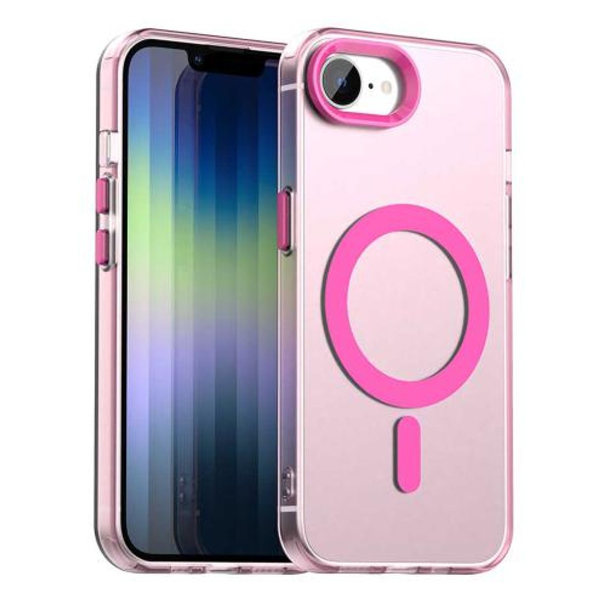 GENERICO - Carcasa para iPhone 16E Compatible Carga Magnética - Rosa
