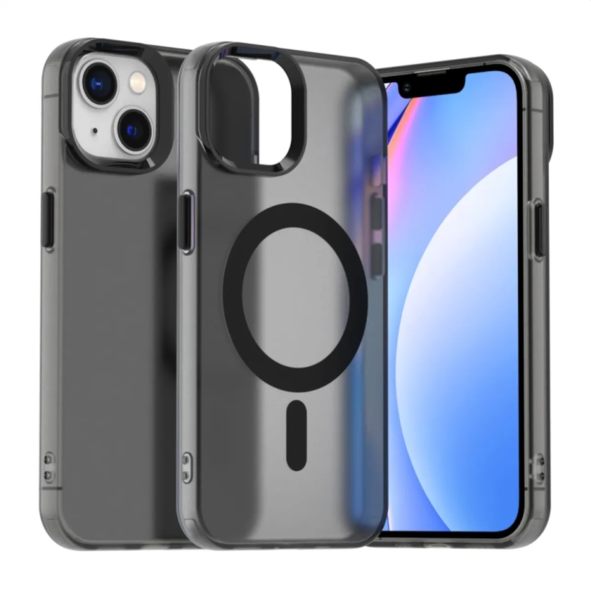 GENERICO - Carcasa para iPhone 15 Compatible Carga Magnética - Negro