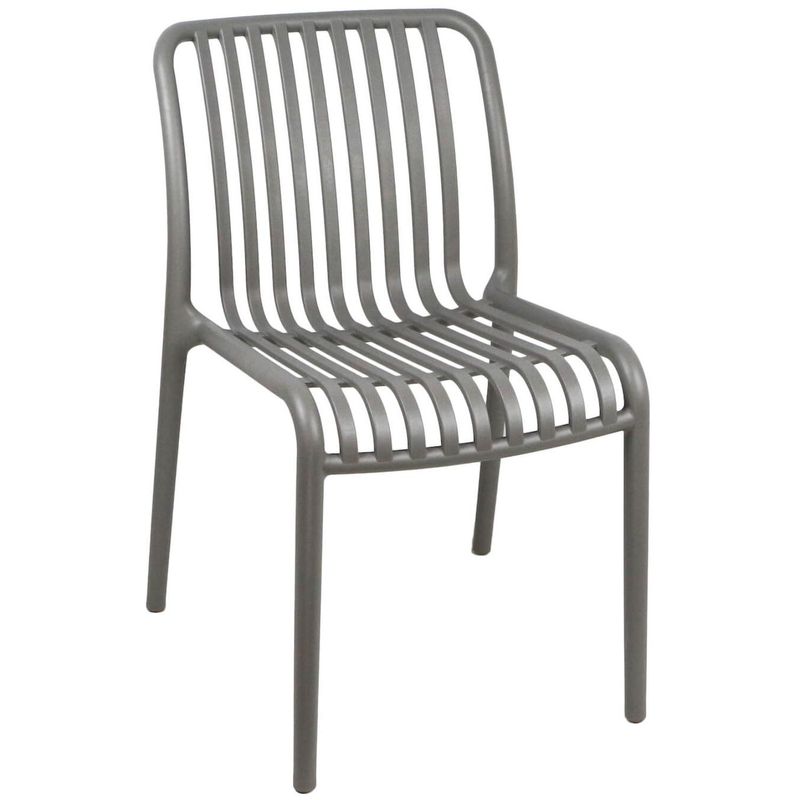 ESCANDINAVIA - Silla Plástico Apilable Deco Bremen Gris Escandinavia