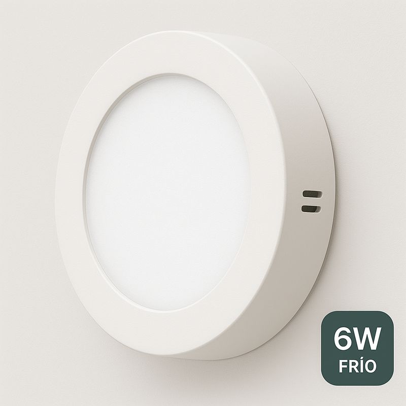 LEMU LUX - Panel ECO Redondo Sobrepuesto 6W Luz Calida
