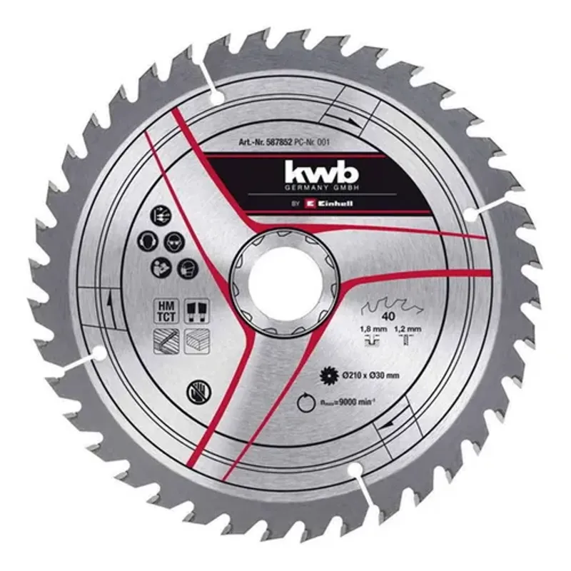 GENERICO - Disco Sierra Circular 210mm 40 Dientes Kwb 587852