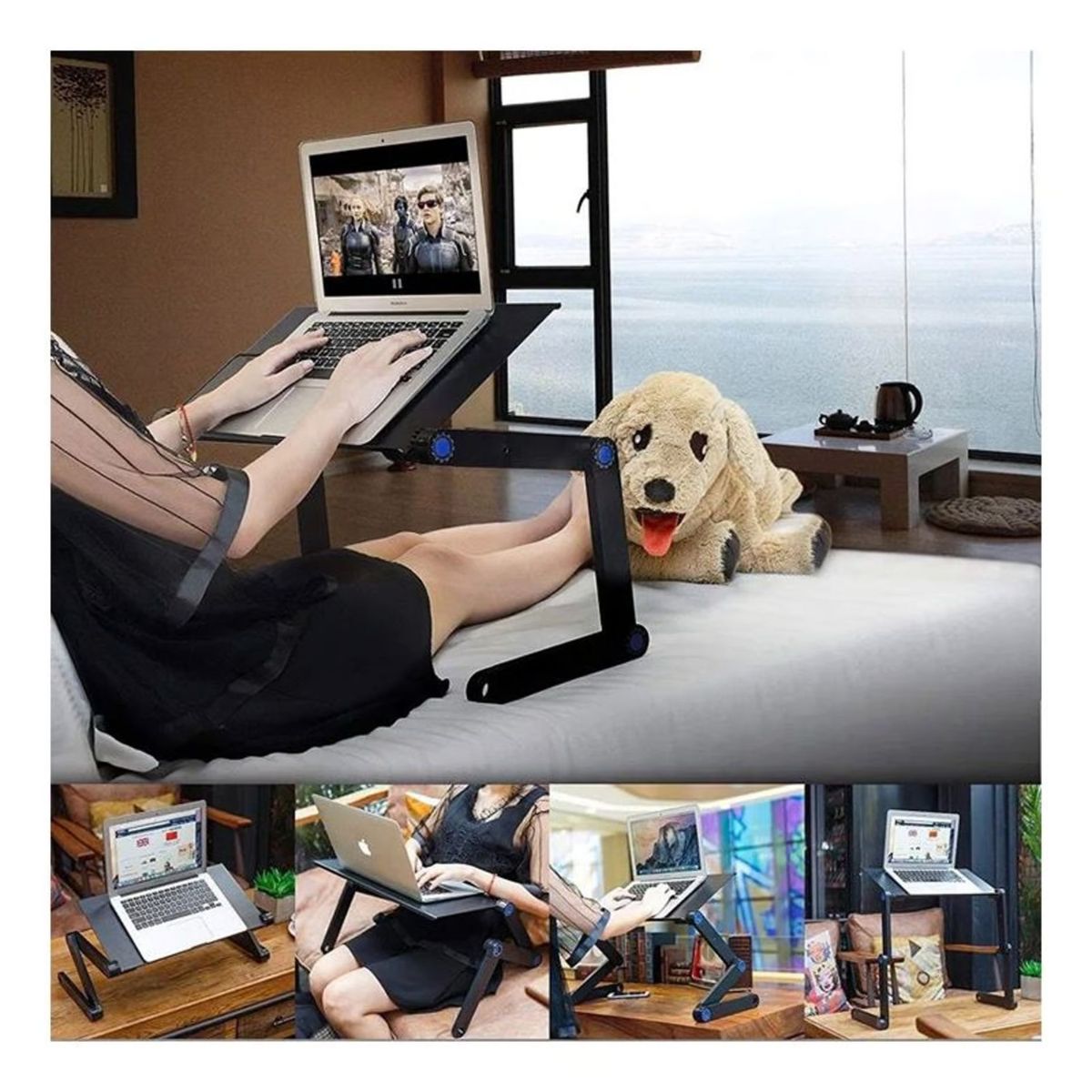 MOVI - Mesa Multifuncional Portátil  para Laptop con Sistema de Enfriamiento