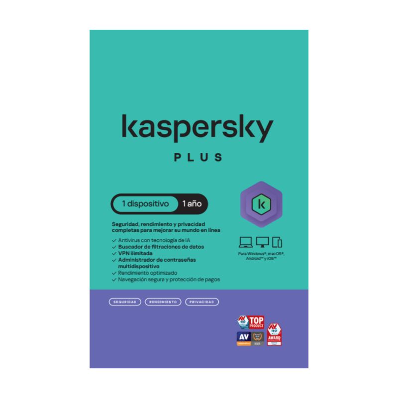 KASPERSKY - Kaspersky® Plus 1 Dispositivo 1 Año