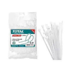 TOTAL TOOLS - Brida Amarra Abrazadera Pl+AOE-stica 100 X 25mm Pack 100 Unds