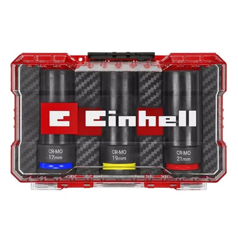 EINHELL - Set 3 Dados Impacto 1/2 Pulgada 17-19-21mm Einhell 109263
