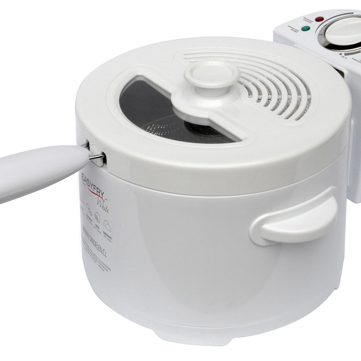 SINDELEN - Freidora Eléctrica EasyFry White FE-2510BL.