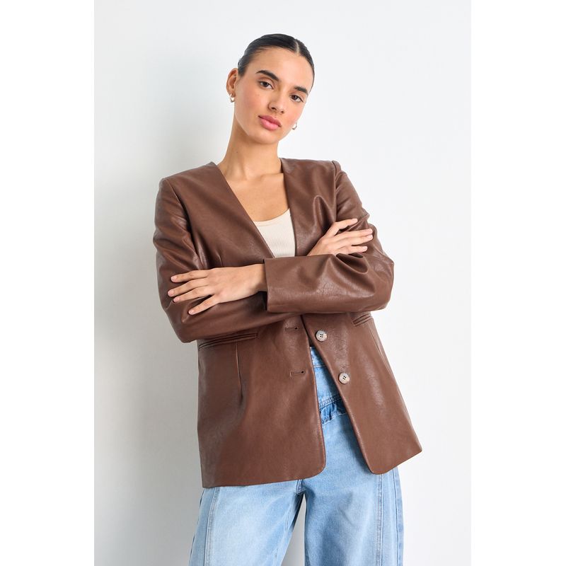 IO - Blazer Mujer Café Io