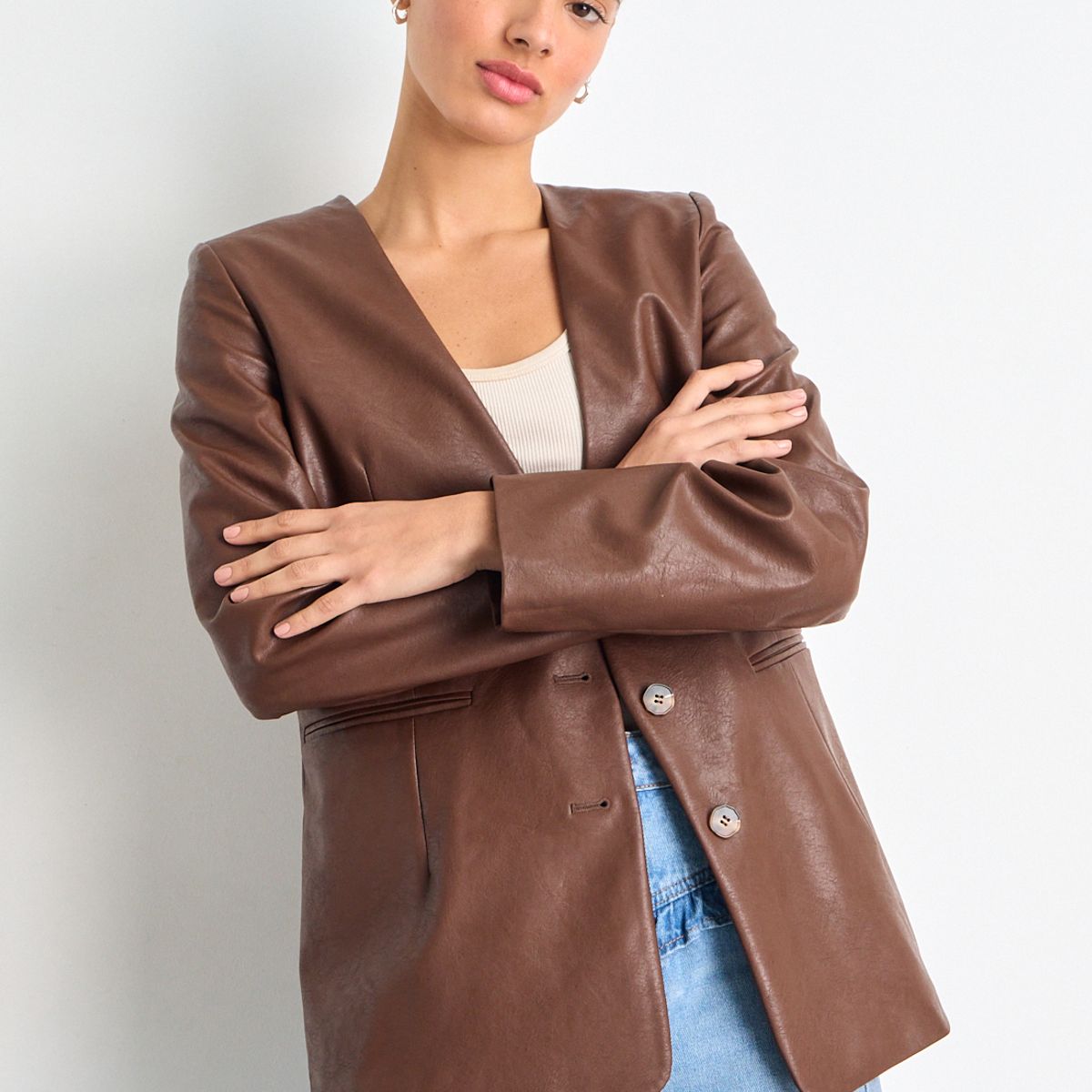 IO - Blazer Mujer Café Io