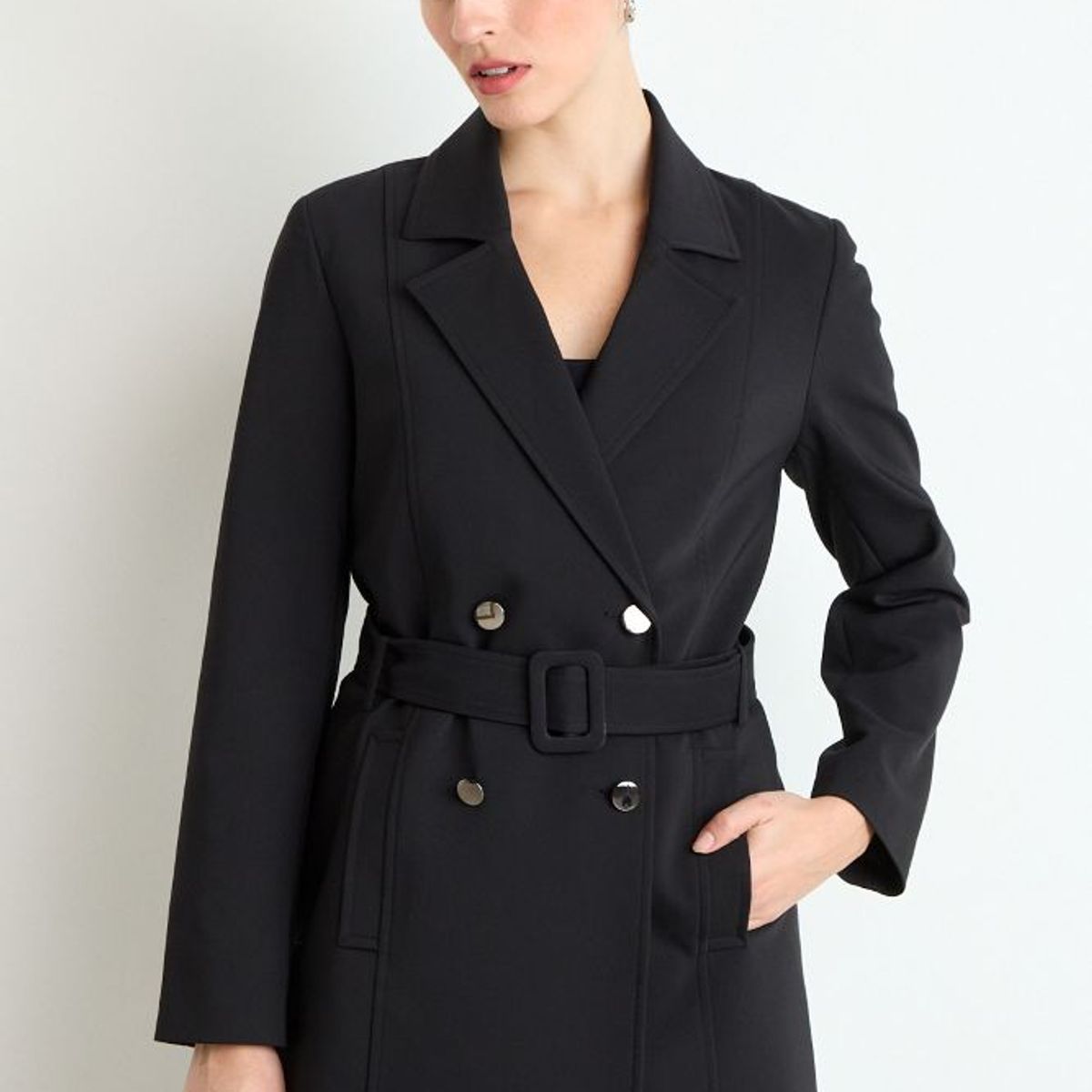 ASH - Trench Mujer Negro Ash