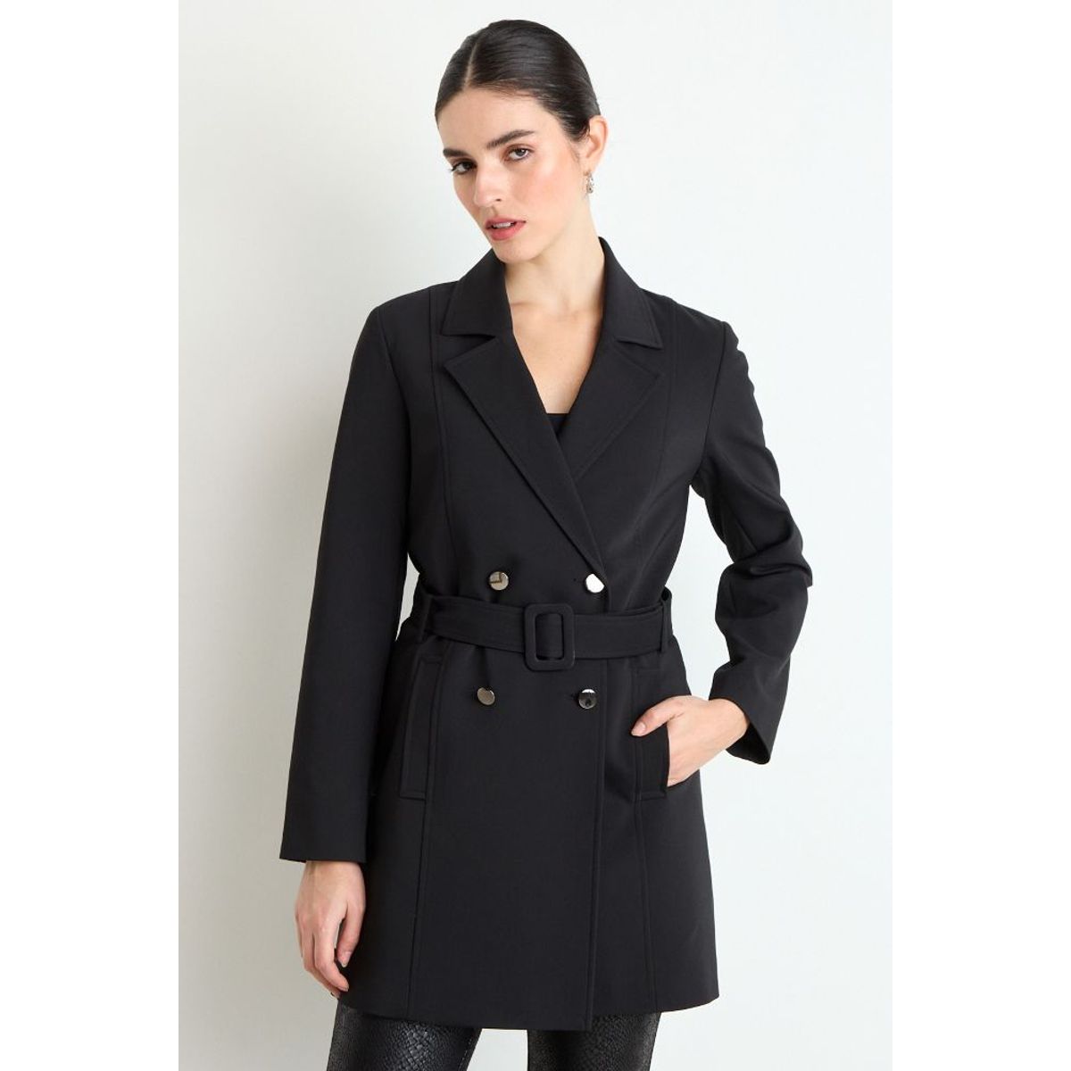 ASH - Trench Mujer Negro Ash