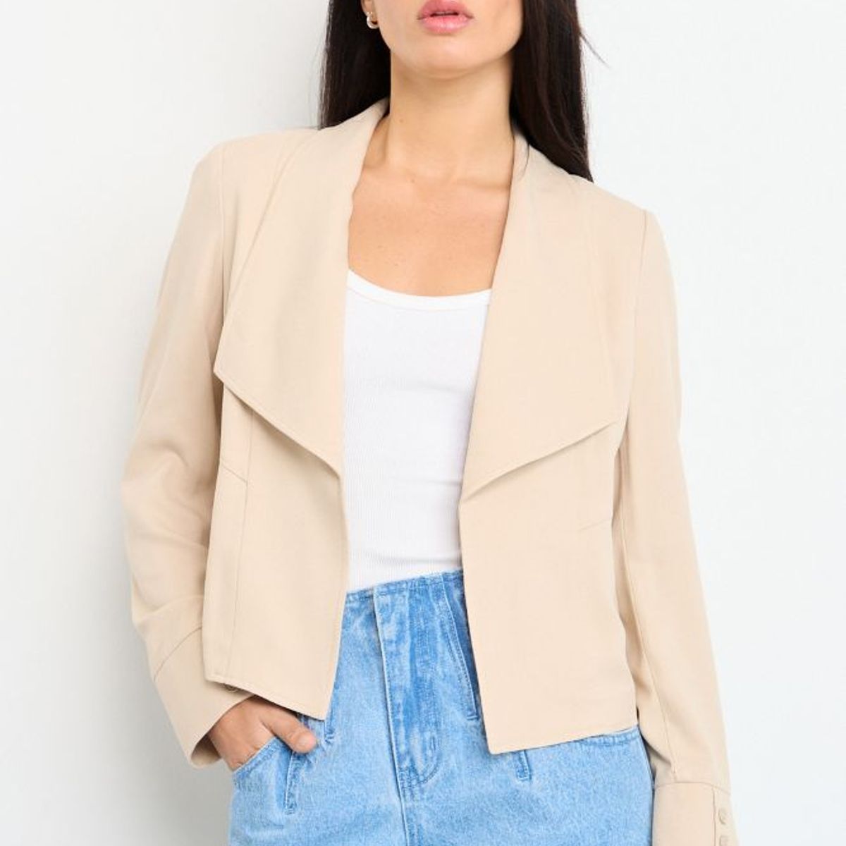 IO - Chaqueta Mujer Beige IO