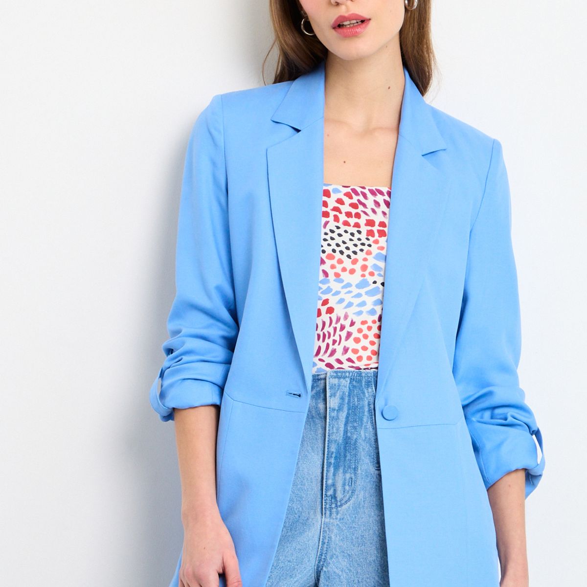 IO - Blazer Mujer Celeste IO