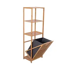 GENERICO - Estante Mueble De Bambu Organizador 3 Niveles Cesto